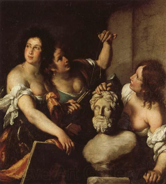 Bernardo Strozzi Allegory of the Arts Spain oil painting art
